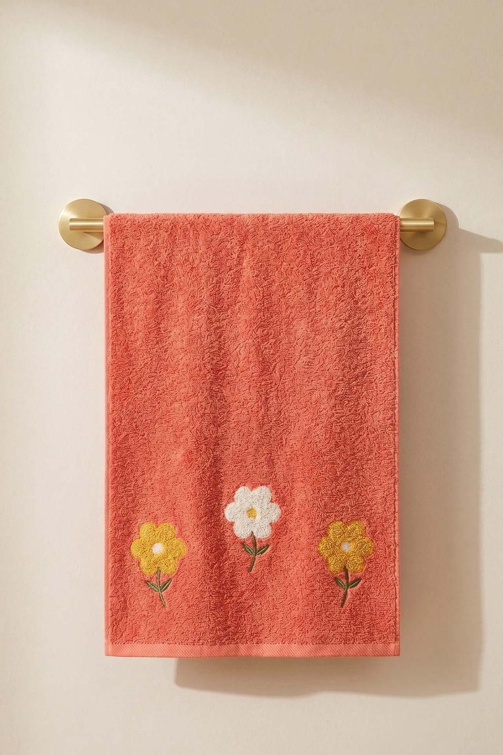 Florita besticktes 5-teiliges Handtuchset aus 100 % Baumwolle, 50 x 90 cm