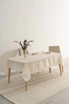 Nora Eck-Tischdecke in Creme, 150 x 220 cm