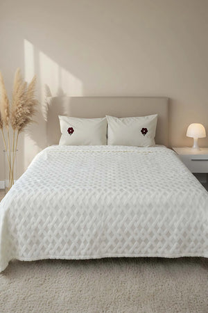 Leona Jacquard Rachel Geometrische Doppelloch-Tagesdecke