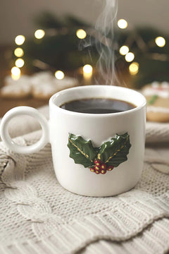 Kokina Amore 24K Goldverzierte handgefertigte Keramik-Doppelkaffeetasse, Becher, Tasse – Weihnachtsgeschenk