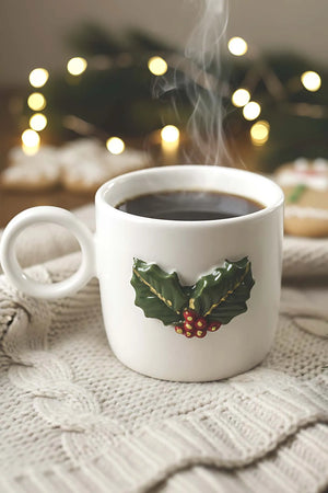 Kokina Amore 24K Goldverzierte handgefertigte Keramik-Doppelkaffeetasse, Becher, Tasse – Weihnachtsgeschenk