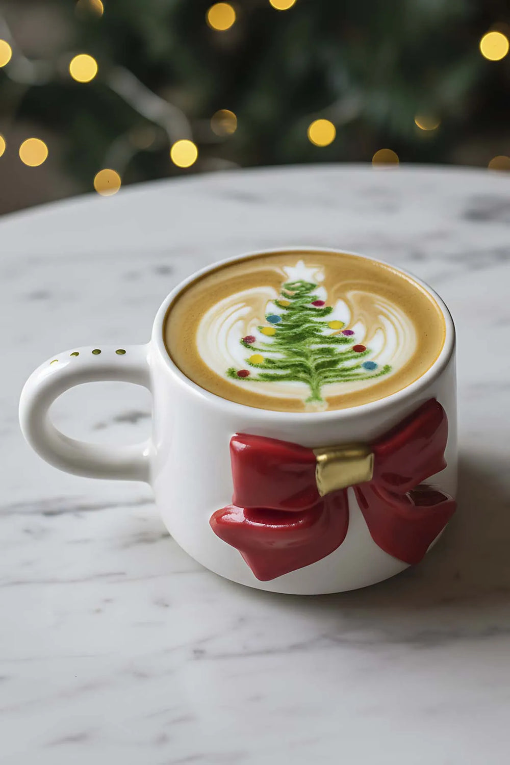 Ribbon Amore 24K Goldverzierte handgefertigte Keramik-Doppelkaffeetasse, Becher, Tasse – Weihnachtsgeschenk