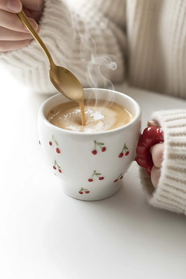 Kiraz Amore – Handgefertigte Keramik-Doppeltasse, Becher, Tasse – Weihnachtsgeschenk