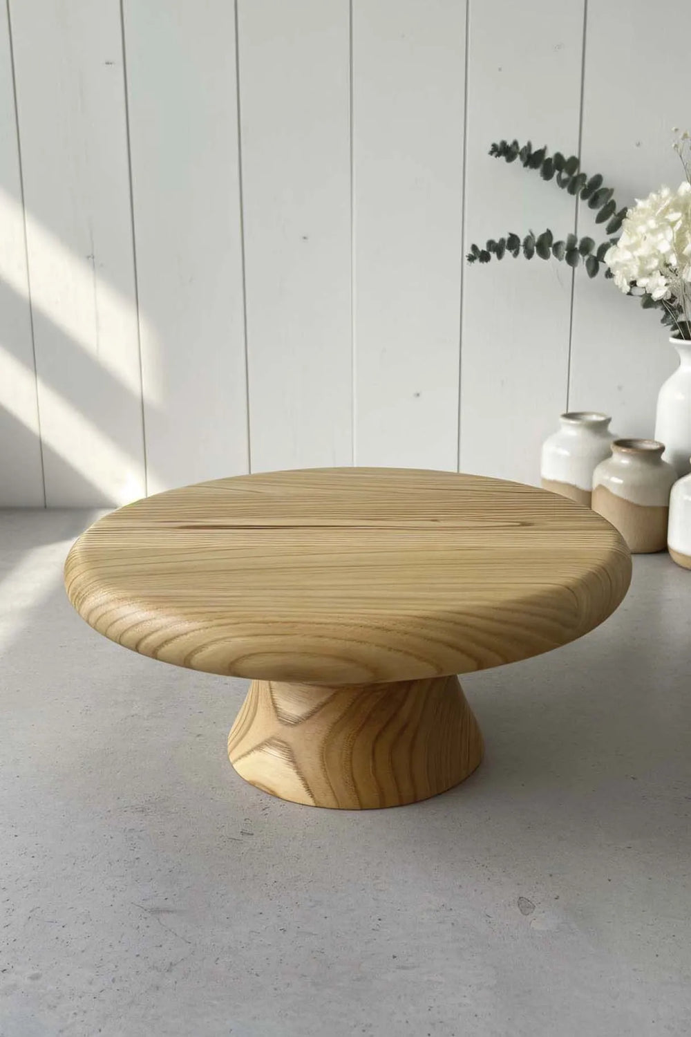 Servierständer aus Kastanienholz mit Holzbeinen, Präsentationstablett, 30 cm