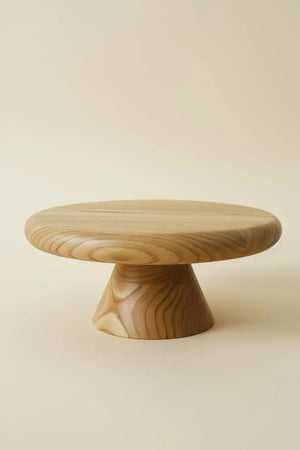 Servierständer aus Kastanienholz mit Holzbeinen, Präsentationstablett, 30 cm