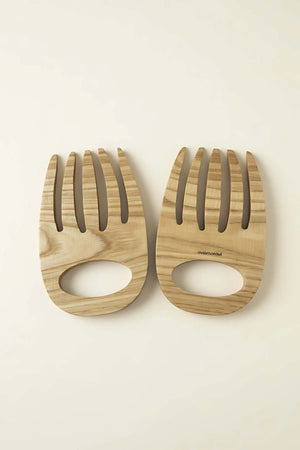 Set aus 2 Salatgabeln aus Holz, Kastanienholz