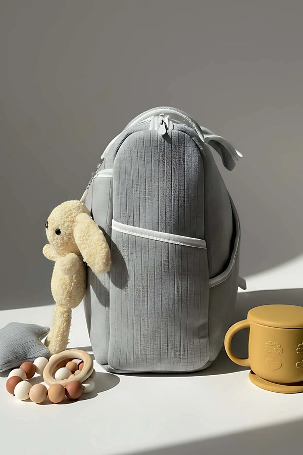 Wickeltasche mit Plüschhasenmotiv für Mutter und Baby