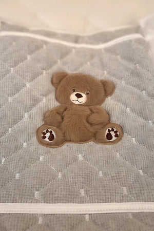 Mehrzweck-Pflegetasche und Wickelunterlage mit Teddybär-Motiv