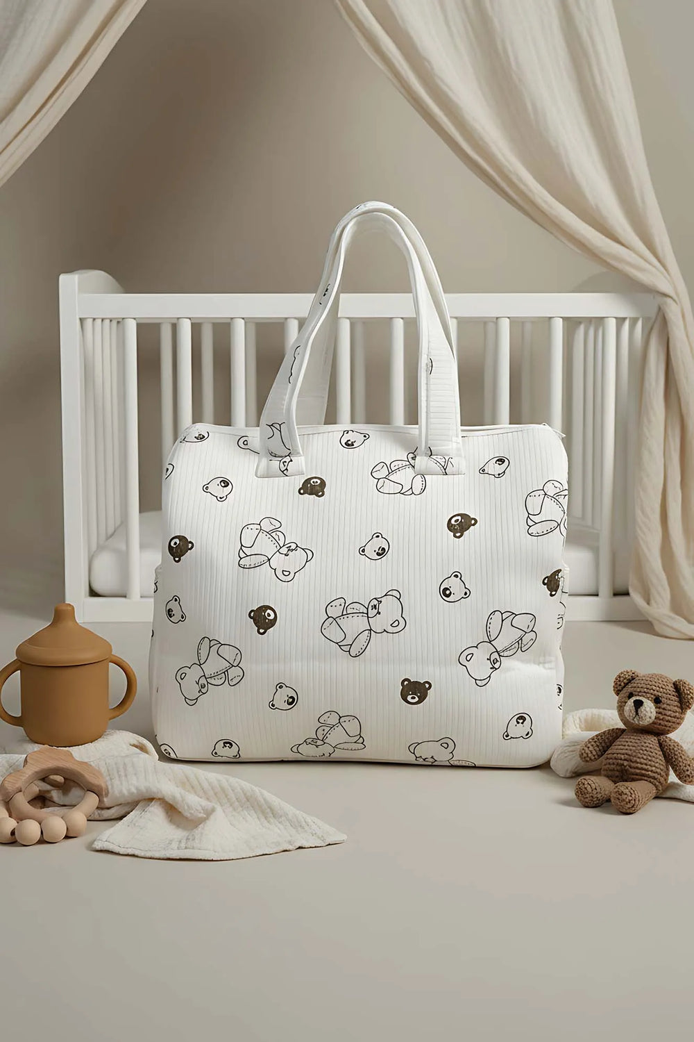 Mini-Teddybär-Schleifen-Baby-Wickeltasche