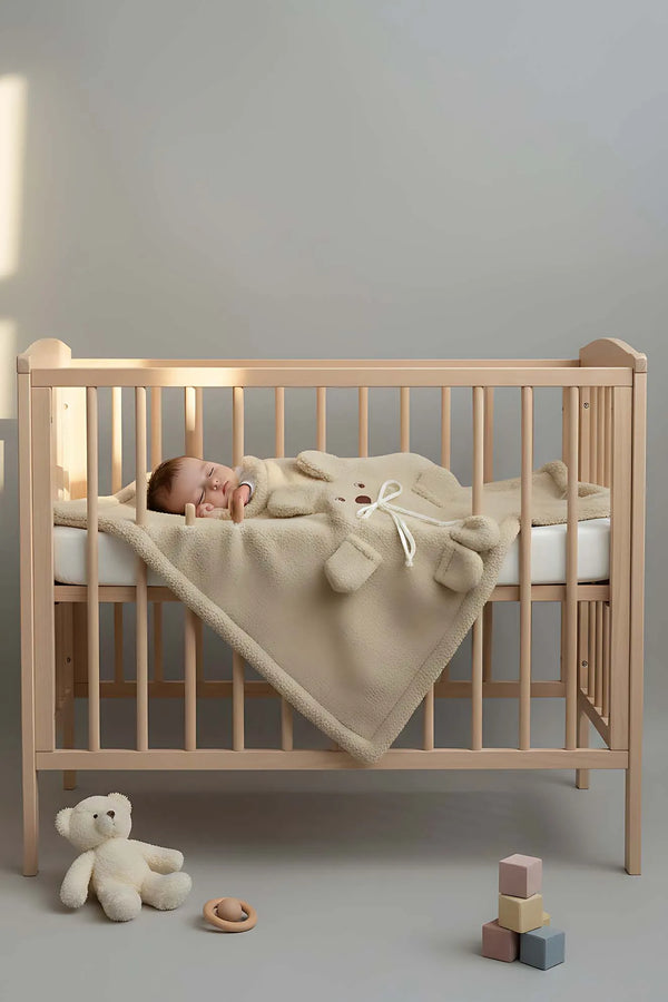 Plüsch-Babydecke in Teddybärform