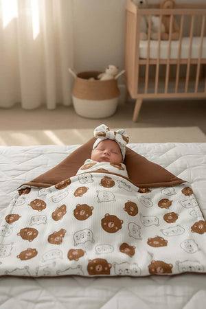 Mini-Teddybär-Babydecke
