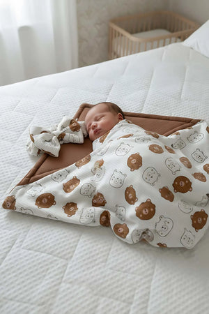 Mini-Teddybär-Babydecke
