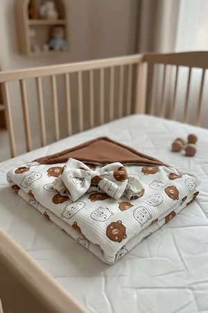 Mini-Teddybär-Babydecke