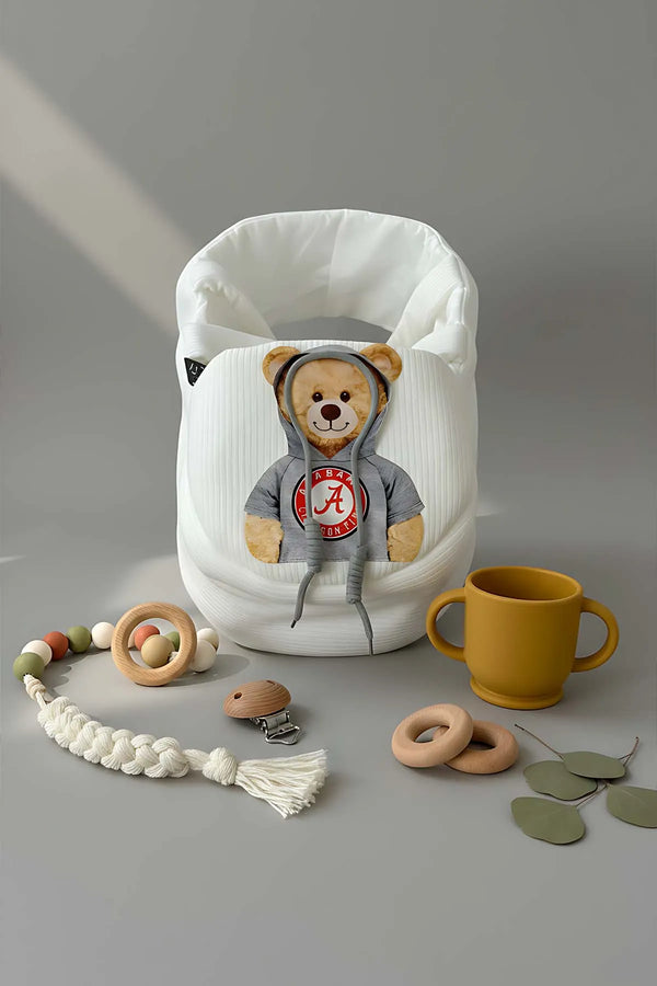 Babytrage mit Kapuze in Teddybärform