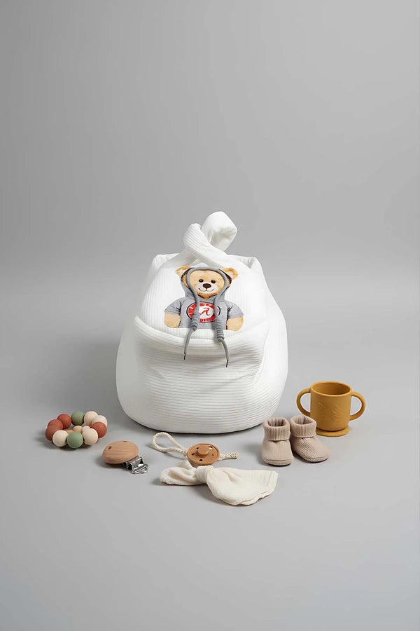 Babytrage mit Kapuze in Teddybärform