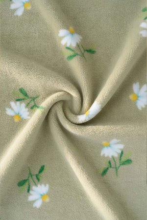 Doppelplüschdecke „Grüne Gänseblümchen“