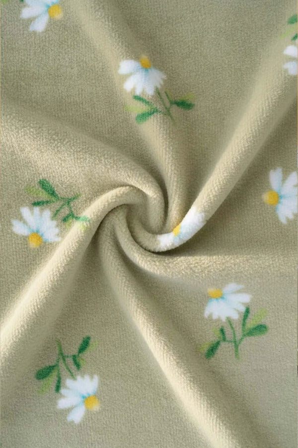 Doppelplüschdecke „Grüne Gänseblümchen“