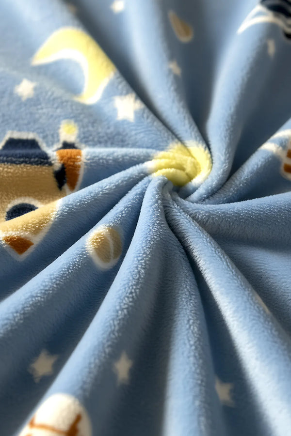 Plüschdecke für Kinder mit Weltraummotiv