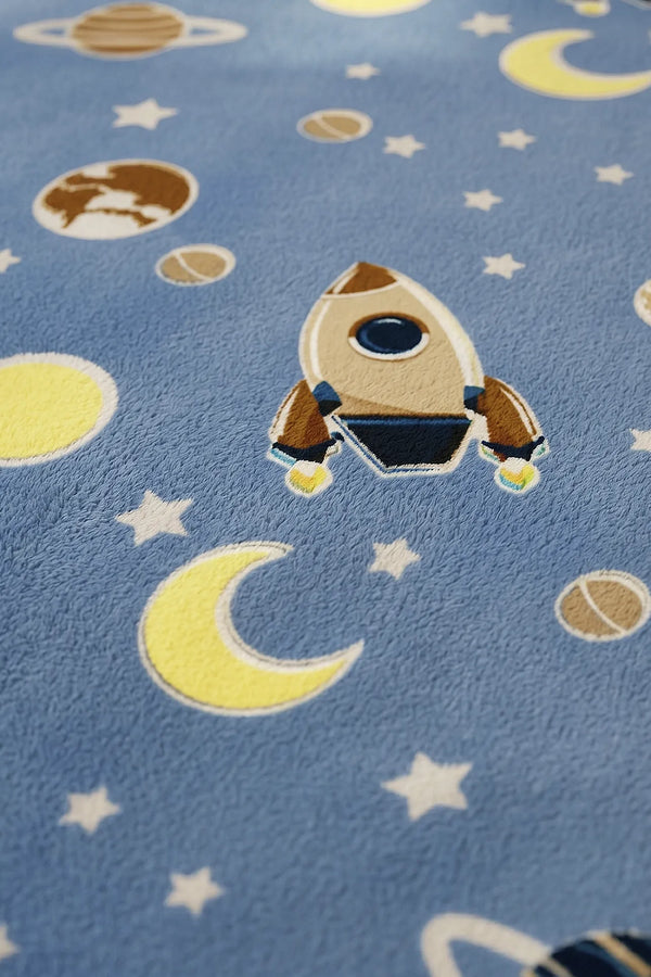 Plüschdecke für Kinder mit Weltraummotiv
