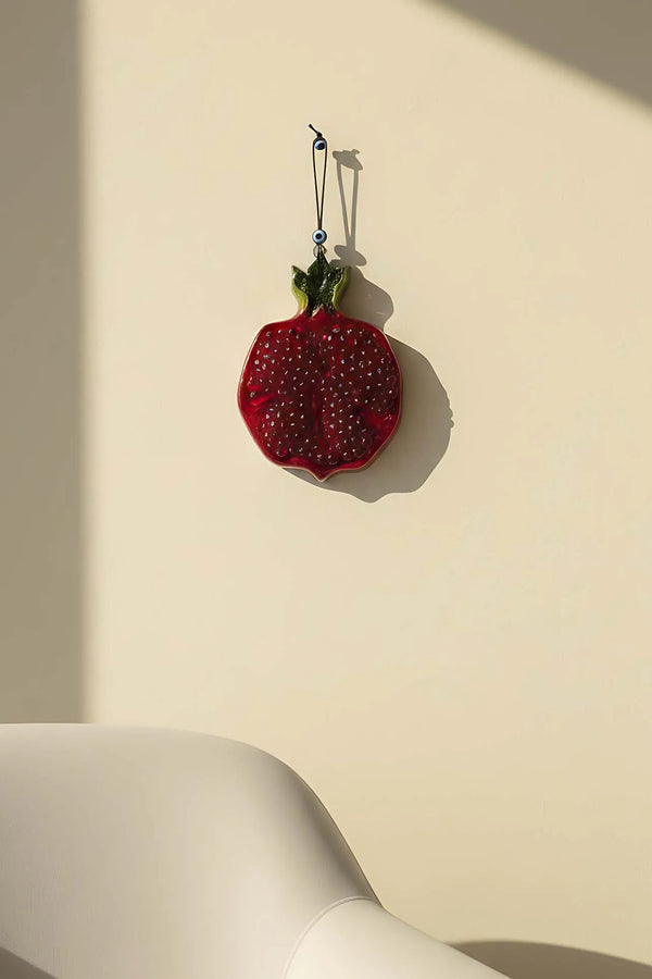 Wandaccessoire in Granatapfelrot
