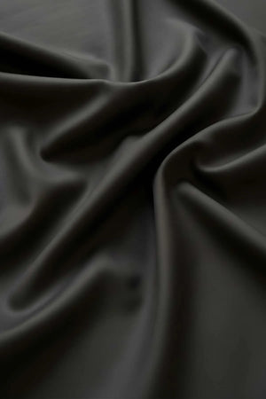 Elegantes schwarzes Satin-Bettwäscheset für Doppelbetten aus 100 % Baumwolle – 4-teilig