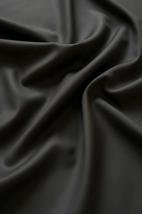 Elegantes schwarzes Satin-Bettwäscheset für Doppelbetten aus 100 % Baumwolle – 4-teilig