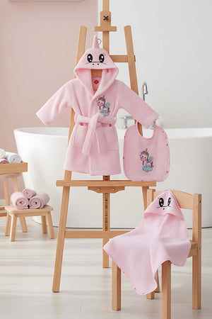 Babybadeset „Einhorn Rosa“ aus 100 % Baumwolle