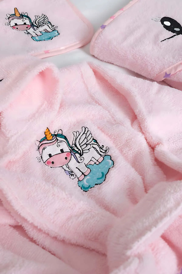Babybadeset „Einhorn Rosa“ aus 100 % Baumwolle