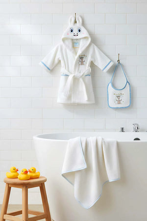 Babybadeset Giraffe Creme aus 100 % Baumwolle