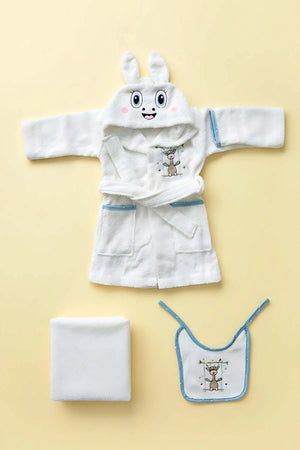 Babybadeset Giraffe Creme aus 100 % Baumwolle
