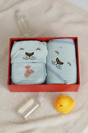 Aslan Mint Baby-Badeset aus 100 % Baumwolle