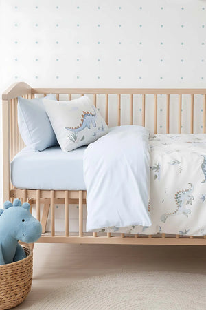 Dinoro Blue Babybettwäsche-Set aus 100 % Baumwolle – 4-teilig