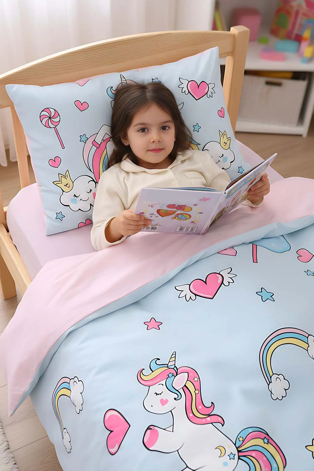 Junior Twinka Bettwäsche-Set für Kinder (Einzelbett) aus 100 % Baumwolle