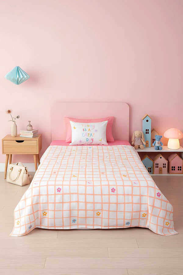 Jours Pink 100% Baumwolle Einzelbettwäsche-Set für Kinder