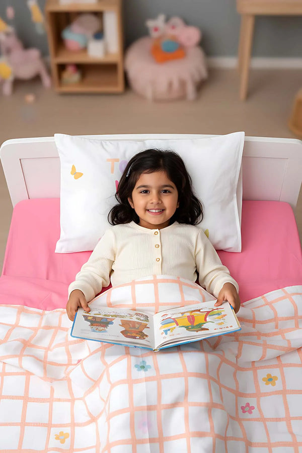 Jours Pink 100% Baumwolle Einzelbettwäsche-Set für Kinder