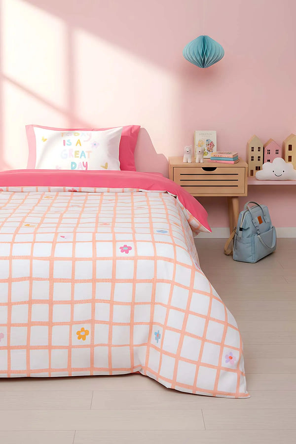 Jours Pink 100% Baumwolle Einzelbettwäsche-Set für Kinder