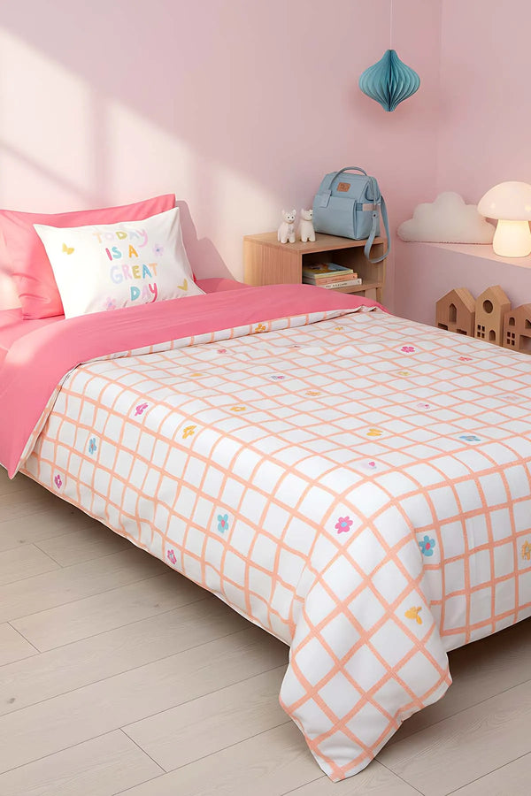 Jours Pink 100% Baumwolle Einzelbettwäsche-Set für Kinder