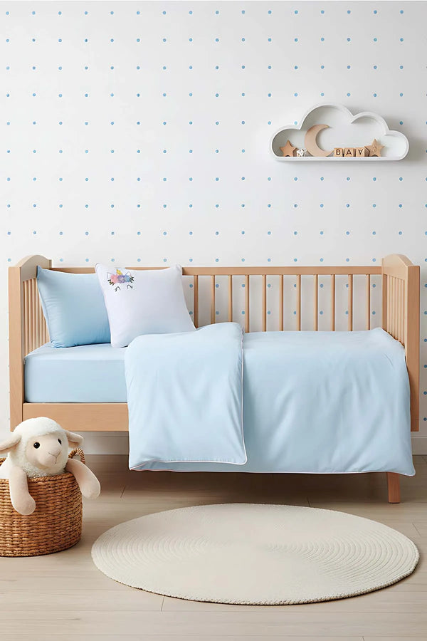 Dolly Mint Punch besticktes Babybettwäsche-Set aus 100 % Baumwolle