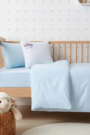 Dolly Mint Punch besticktes Babybettwäsche-Set aus 100 % Baumwolle