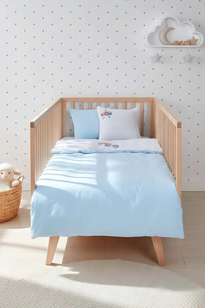 Dolly Mint Punch besticktes Babybettwäsche-Set aus 100 % Baumwolle