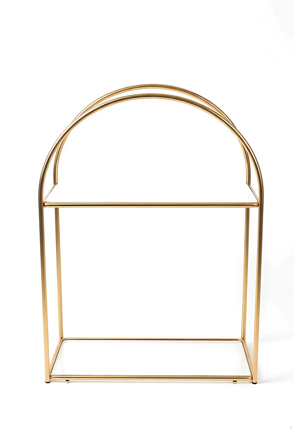 Goldener 2-stöckiger Mehrzweck-Organizer & Präsentationsständer