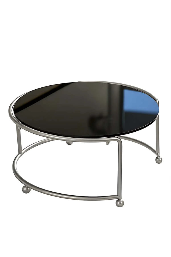 kleines silbernes Serviertablett aus Metall