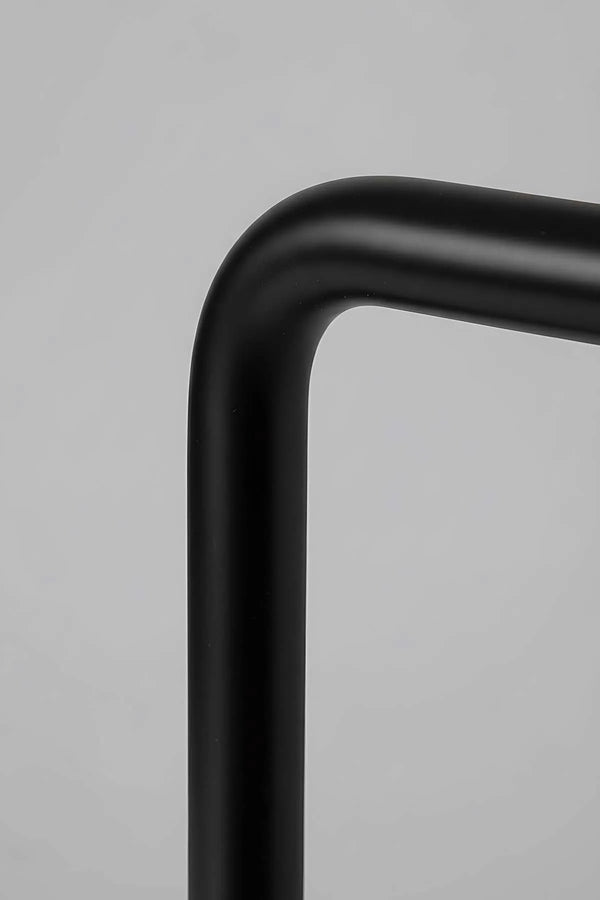 Vertikaler Handtuchhalter aus schwarzem Metall