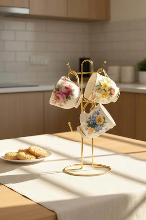 Goldener 6-Fächer-Becherhalter