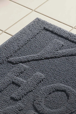 2-teiliges Bad- und WC-Matten-Set aus geprägter Baumwolle