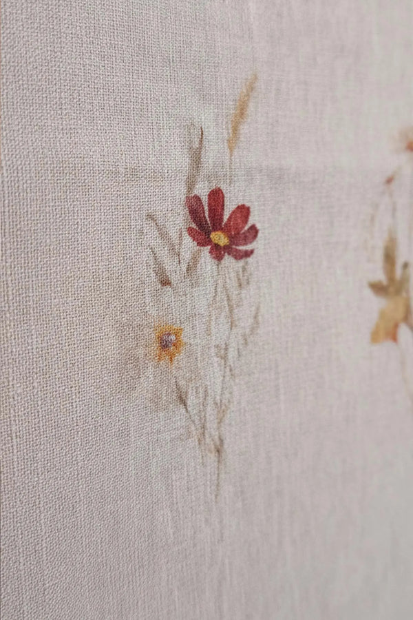 Tischdecke mit Blumenmuster aus 100 % Baumwolle, 140 x 200 cm