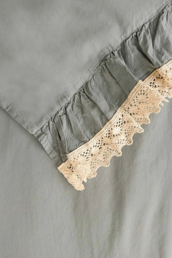 Dora Bettwäsche-Set mit Guipure-Details aus 100 % Baumwolle – 4-teilig
