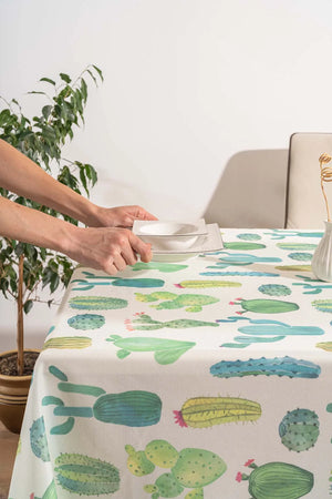 Tischdecke, Esszimmerdecke, Picknickdecke mit Kaktusmuster