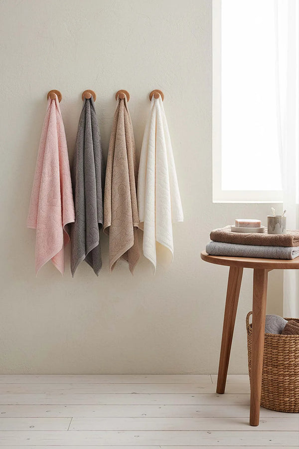Weiches İsba 6-teiliges Handtuchset aus 100 % Baumwolle, 50 x 90 cm