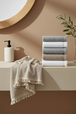 Jelena 6-teiliges Handtuchset aus 100 % Baumwolle, 50 x 90 cm